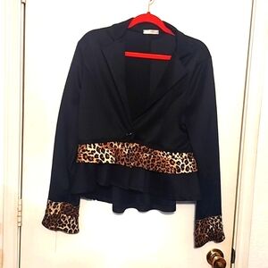Animal print blazer